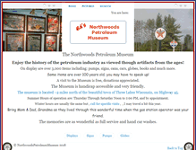 Tablet Screenshot of northwoodspetroleummuseum.org